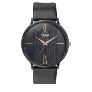 Leather Watch In Black